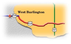West Burlington, IA location - Full Map